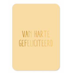 Kaart Van harte gefeliciteerd